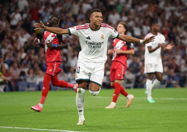 Real Madrid je zmagal s 4:1, dva gola je prispeval Kylian Mbappe. | Foto: Reuters