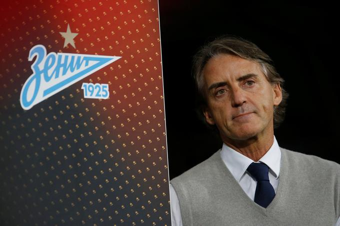 Roberto Mancini je doživel evropsko razočaranje na klopi Zenita Mihe Mevlje. | Foto: Reuters