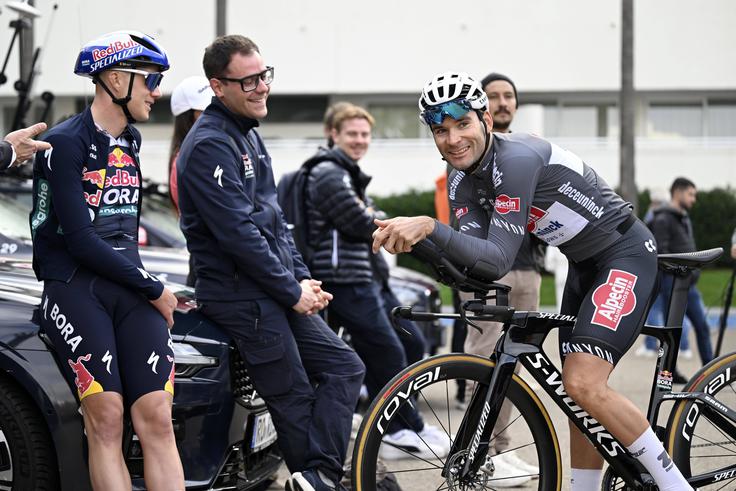 Gianni Vermeersch na pripravah na Majorki decembra lani. Zaradi pravil Mednarodne kolesarske zveze je še v dresu prejšnje ekipe. | Foto: Guliverimage