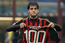 Handanović poražen v Rimu, Kaka presegel mejnik 100 golov za Milan