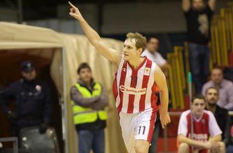 Jaka Blažič in Crvena zvezda dobila derbi proti Budućnosti v infarktni končnici