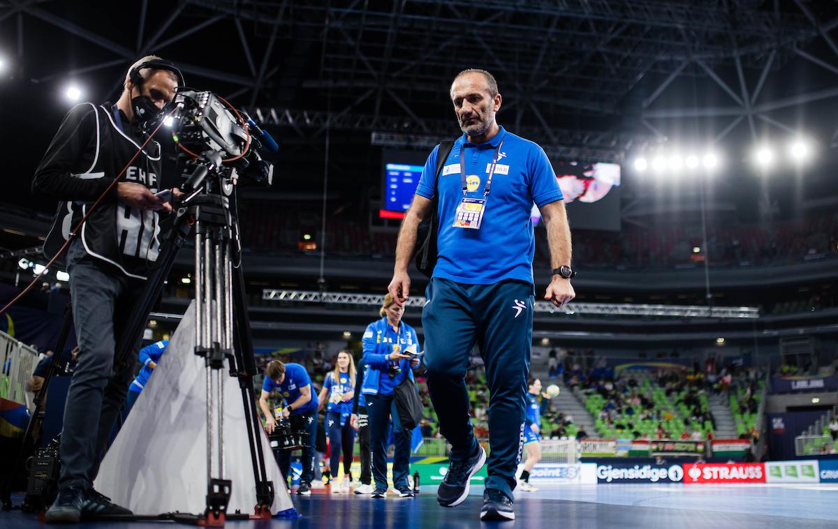 EHF Euro2022: Slovenija - Madžarska, slovenska ženska rokometna reprezentanca Dragan Adžić | Dragan Adžić je bil po koncu EP zelo zadovoljen. | Foto Grega Valančič/Sportida