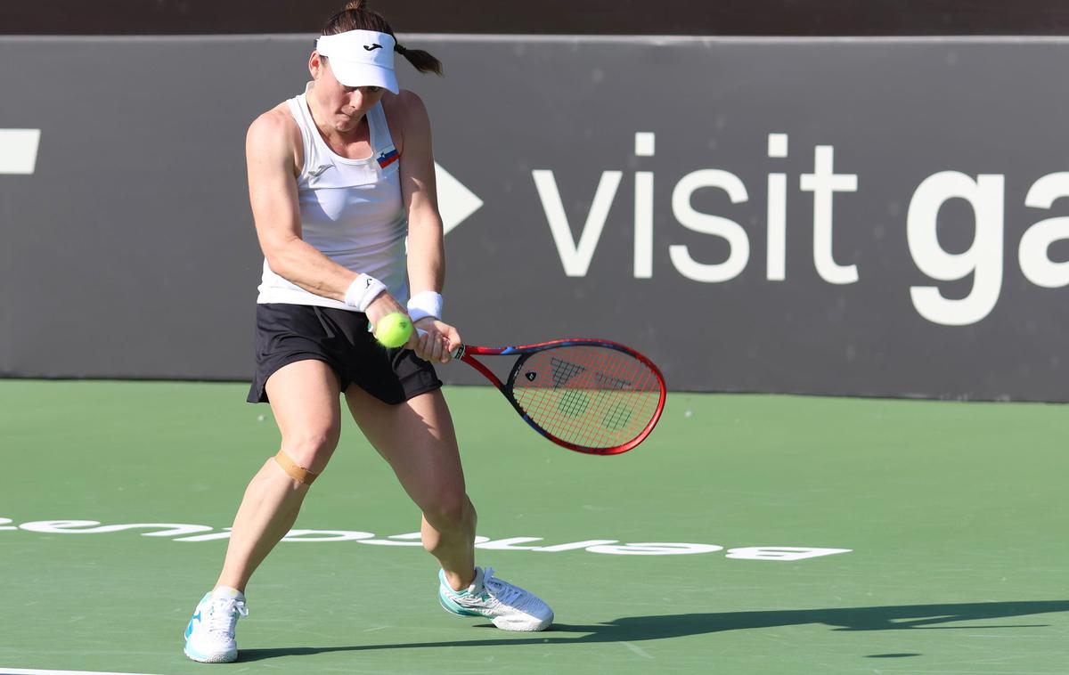 Tamara Zidanšek, slovenska ženska teniška reprezentanca, pokal BJK | Vprašanje zmagovalk že po igrah posameznic rešili Tamara Zidanšek in Kaja Juvan. | Foto Tenis Slovenija