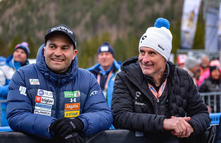 Peter Slatnar in Robert Hrgota sta povezana tudi družinsko, saj je glavni trener slovenske skakalne reprezentance partner njegove hčerke Talite, s katero imata dveletnega sina Izaka. | Foto: Guliverimage