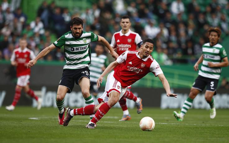 Na tekmi med Sportingom in Arsenalom je padlo šest golov. | Foto: Reuters