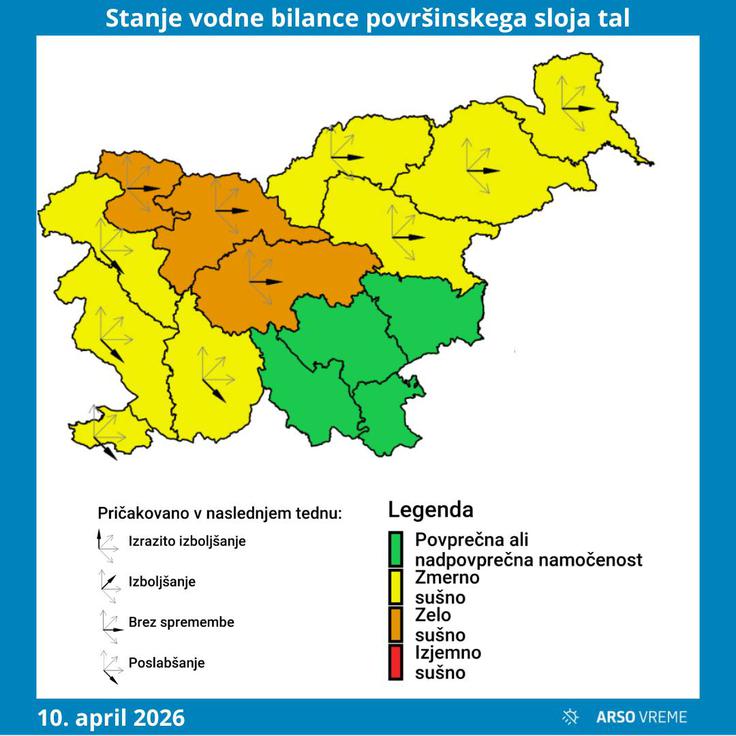 Arso suša | Foto: ARSO Meteo