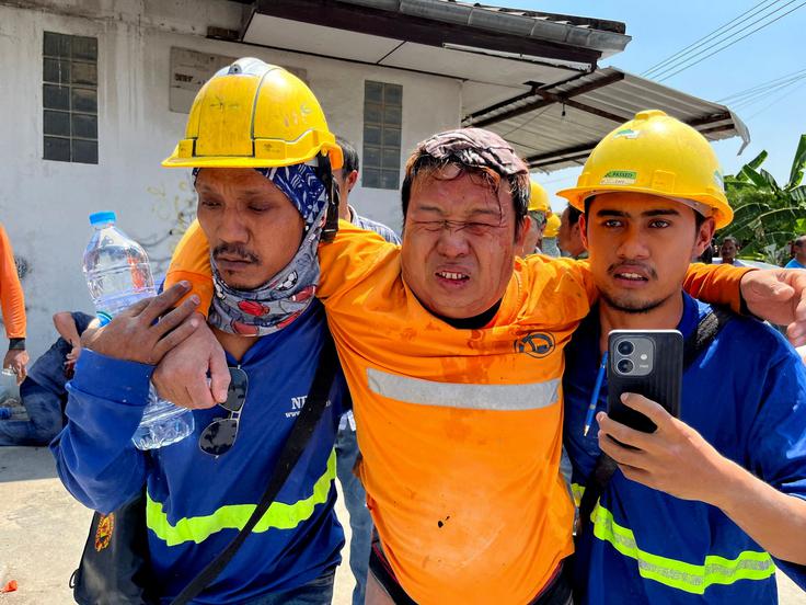 potres, Mjanmar, Bangkok, ljudje | Foto: Reuters