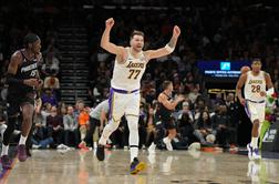Drama v Arizoni: Lakersi z Dončićem trepetali, James odločil noro tekmo