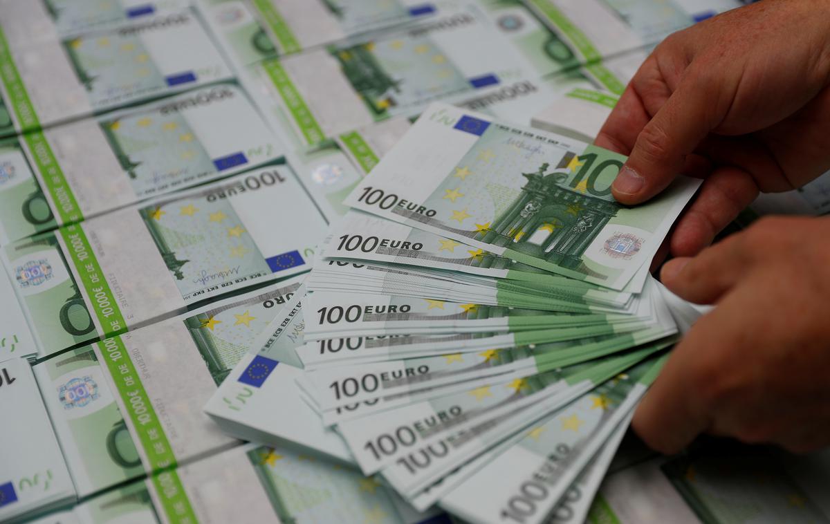 denar, evri | Z rebalansom bo nastal 9,3-odstoten primanjkljaj v proračunu, potem ko je država z novembra lani sprejetim proračunom za to leto načrtovala presežek. | Foto Reuters