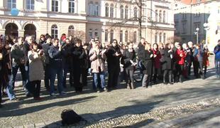 V Mariboru protest proti krčenju proračunskih sredstev (video)