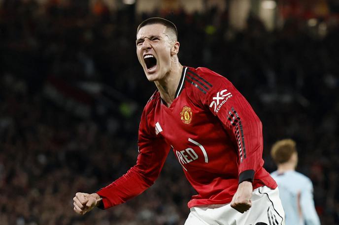 Benjamin Šeško, Manchester United | Benjamin Šeško je zadel v 43. minuti. | Foto Reuters