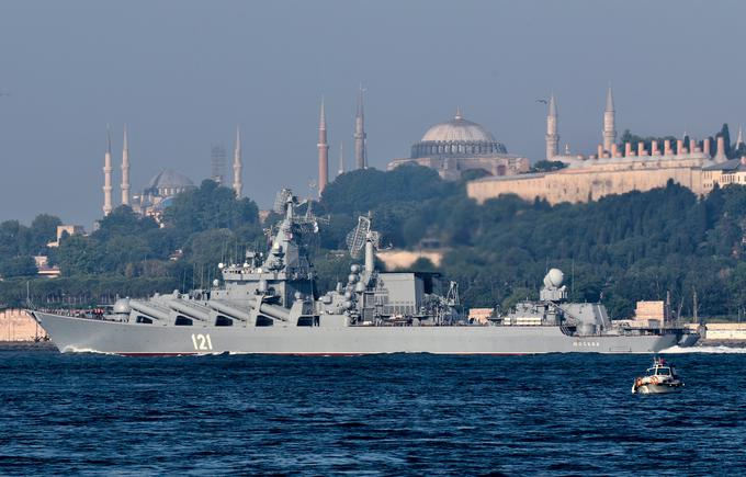 Ruska vojaška ladja Moskva. | Foto: Reuters
