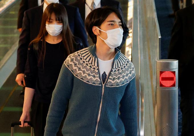 Mako in Kei Komuro novembra lani, ko sta se iz Japonske preselila v ZDA. | Foto: Reuters