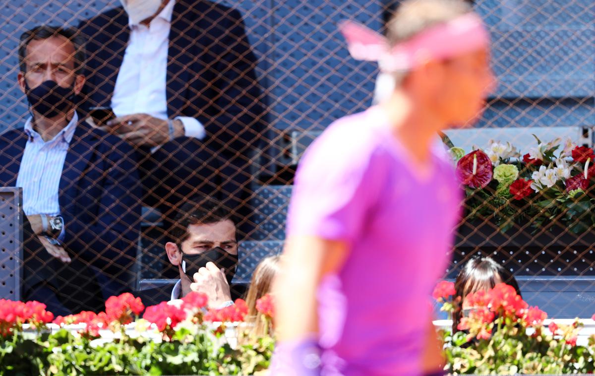 Rafael Nadal Iker Casillas | Dvoboj Rafaela Nadala je spremljal tudi legendarni španski nogometni vratar Iker Casillas. | Foto Reuters