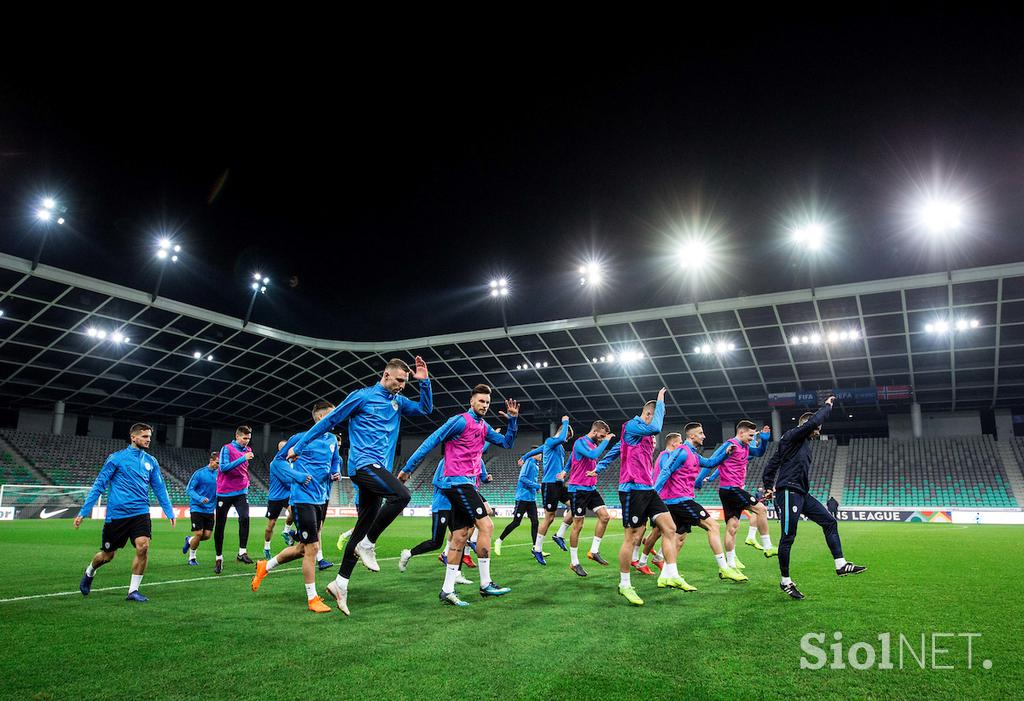 Slovenska nogometna reprezentanca trening Stožice