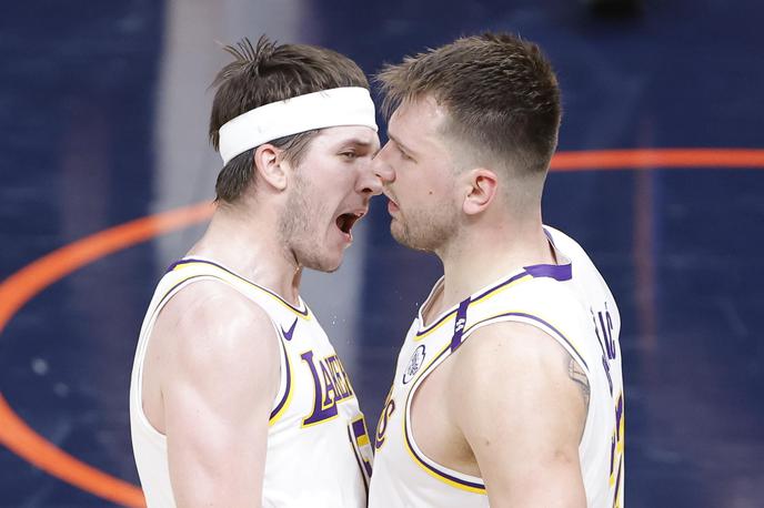 Austin Reaves Luka Dončić | Luka Dončić in Austin Reaves sta napadalni orožji LA Lakers. | Foto Reuters