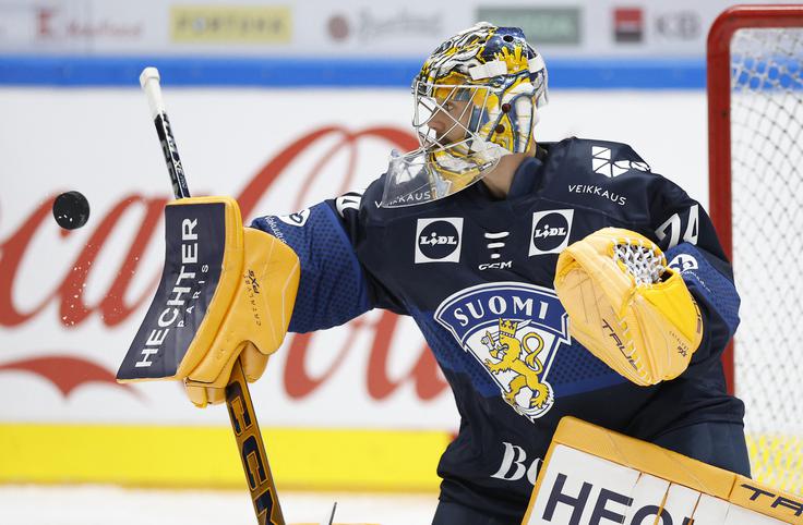 Juuse Saros - junak finske zmage. | Foto: Reuters