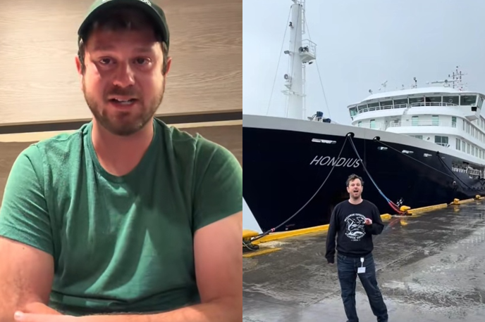 potnik na križarki MV Hondius | Eden od ujetih potnikov na križarki je ameriški potovalni bloger Jake Rosmarin. | Foto TikTok/@jakerosmarin