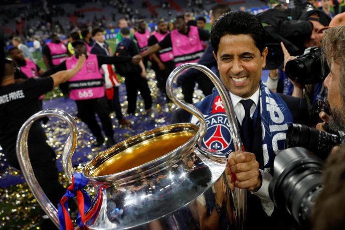 Nasser Al Khelaifi | Katarskemu mogotcu Nasserju Al Khelaifiju so se le uresničile sanje. PSG je osvojil ligo prvakov. | Foto Reuters