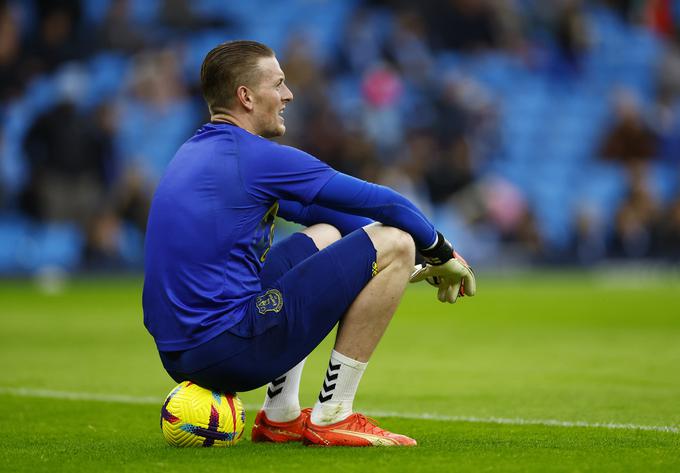 Za Everton brani angleški reprezentančni vratar Jordan Pickford. | Foto: Reuters