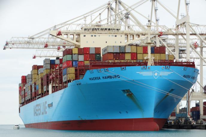 Maersk tovorna ladja Koper | Ladja Maersk Hamburg pluje pod zastavo Hong Konga. Iz Kopra bo izplula danes zvečer. | Foto Kristijan Bračun