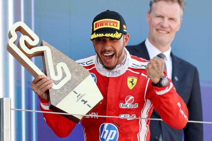 Barcelona Lewis Hamilton | Lewis Hamilton je zmagal prvič po Belgiji 2024. To je njegova 106. zmaga. | Foto Reuters