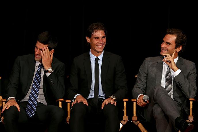 Roger Federer, Rafael Nadal, Novak Đoković | Novak Đokovič, Rafael Nadal in Roger Federer so teniški igralci, ki že dolga leta dominirajo na teniških igriščih. | Foto Gulliver/Getty Images