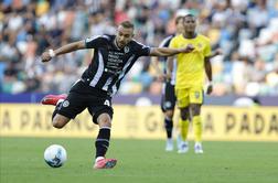 Lovrić podal za vodstvo, na koncu remi Udineseja