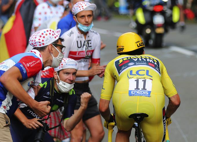 Težki trenutki za Rogliča v predzadnji etapi letošnjega Toura.
 | Foto: Guliverimage/Getty Images