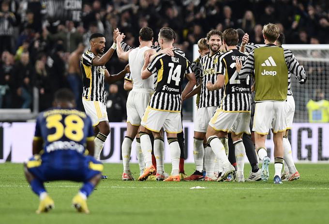 Juventus je do zmage nad Verono prišel v izdihljajih srečanja. | Foto: Reuters