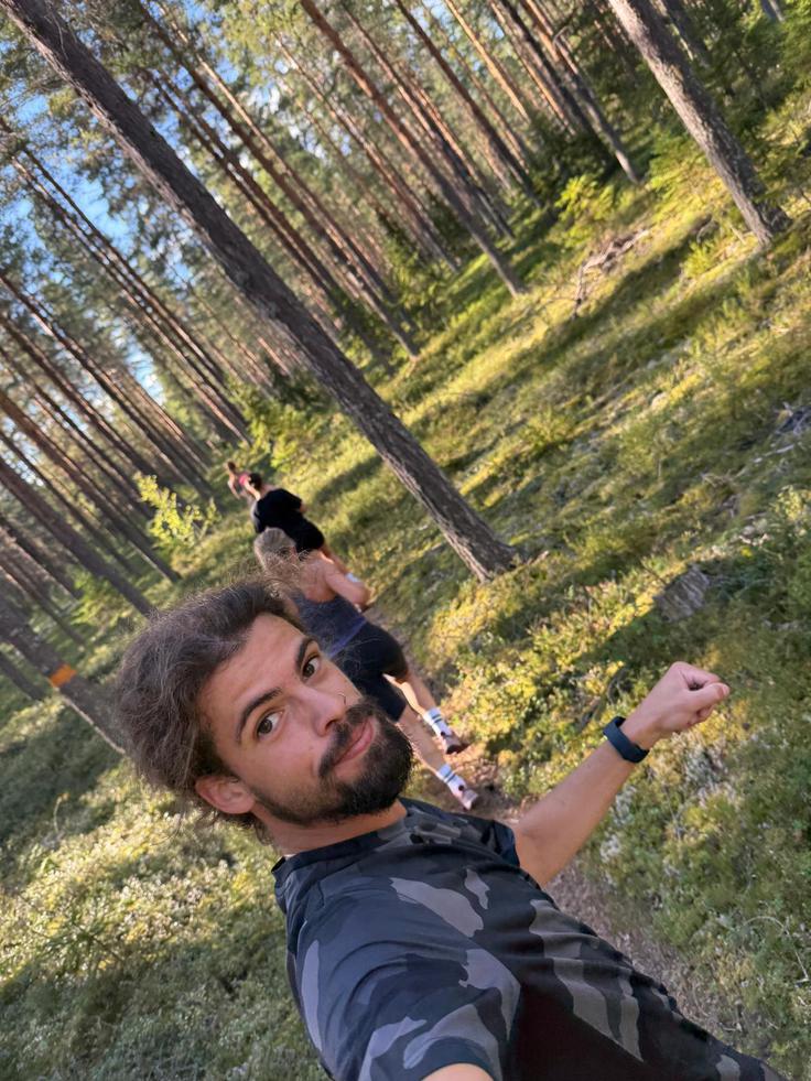 Torsdagsgruppen (četrtkova tekaška skupina) poleti. | Foto: osebni arhiv Jakoba Kvedra