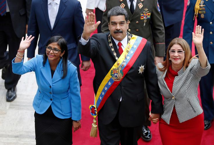 Delcy Rodriguez (levo) velja za eno najtesnejših zaveznic venezuelskega predsednika Nicolasa Madura. | Foto: Guliverimage