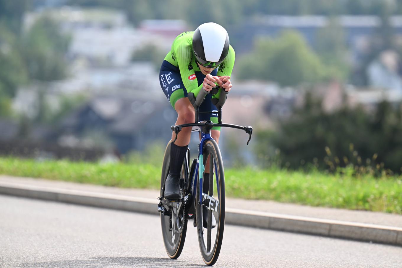 Urška Žigart ficou muito satisfeita com o seu desempenho no contra-relógio. | Foto de : Gulliverimage