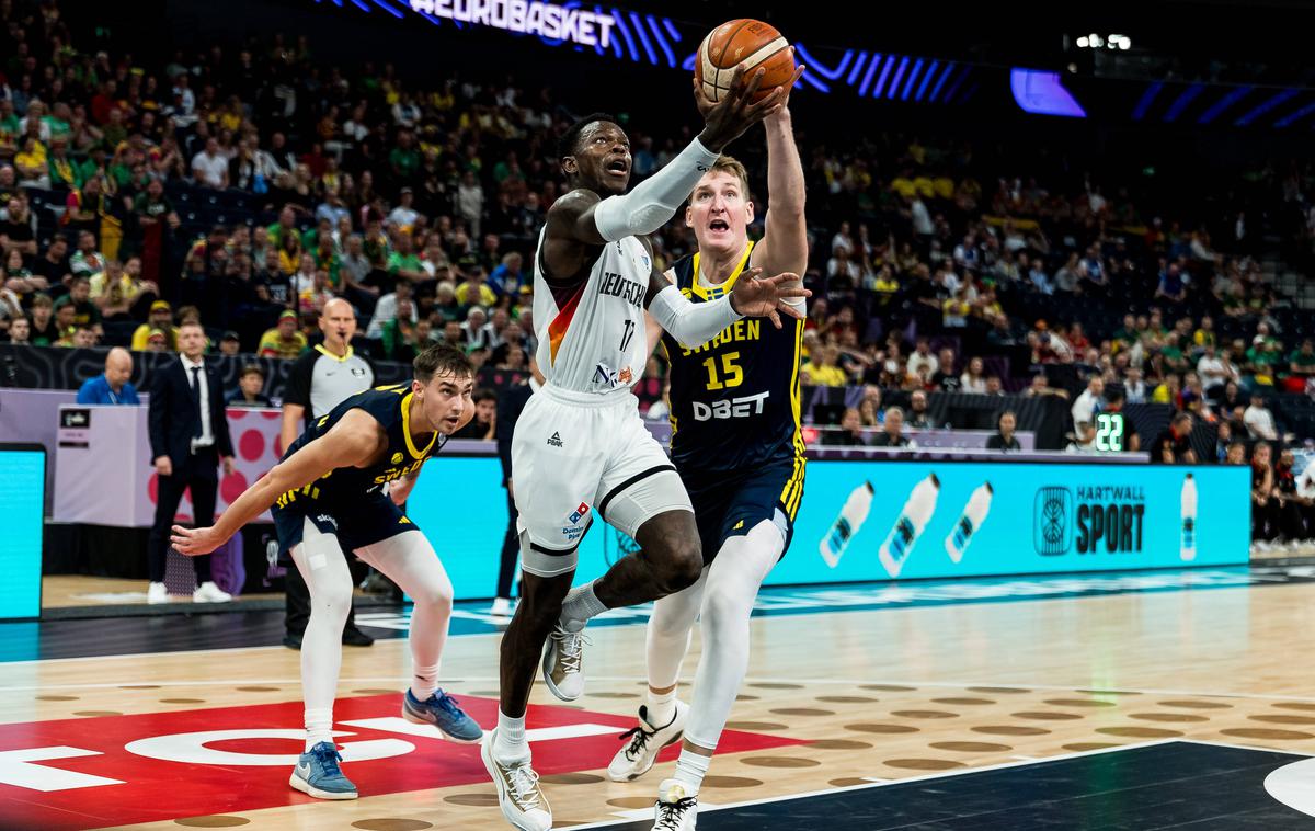 EuroBasket Nemčija Švedska Dennis Schröder | Dennis Schröder je dal 23 točk, Franz Wagner pa 21. | Foto Guliverimage
