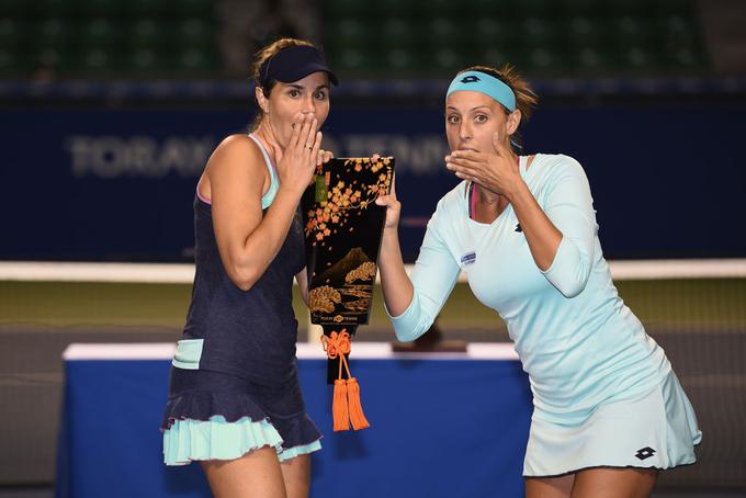 Maria Jose Martinez Sanchez in Andreja Klepač sta vrhunec sezone dosegli v Tokiu, ko sta zmagali turnir ženskih dvojic. | Foto: Guliverimage/Getty Images