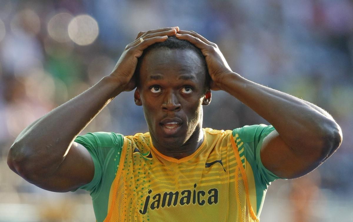 Usain Bolt, Berlin 2019 | Usain Bolt, najhitrejši Zemljan, ne more biti zadovoljen s predstavami svojega najljubšega nogometnega kluba, za katerega nastopa tudi Slovenec Benjamin Šeško. | Foto Reuters