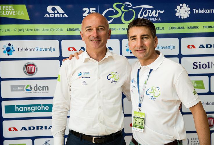 Bogdan Fink in Andrej Filip. Slednji še vedno dela v Katarju, vsako leto pa pomaga tudi pri izvedbi dirke Po Sloveniji. | Foto: Vid Ponikvar