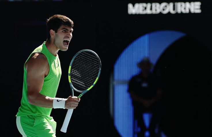 Carlos Alcaraz v karieri ni še nikoli zaigral v finalu OP Avstralije. Letos se mu bo uresničila želja. | Foto: Reuters