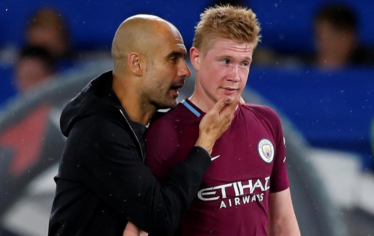 Jose Guardiola Kevin De Bruyne | Josep Guardiola na pomoč Belgijca ne bo mogel računati vsaj dva meseca. | Foto Reuters