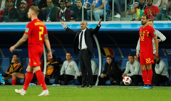 Belgijski selektor Roberto Martinez je bil po porazu zelo razočaran, a je ponosen na svoje fante, ki so dali vse od sebe. | Foto: Reuters