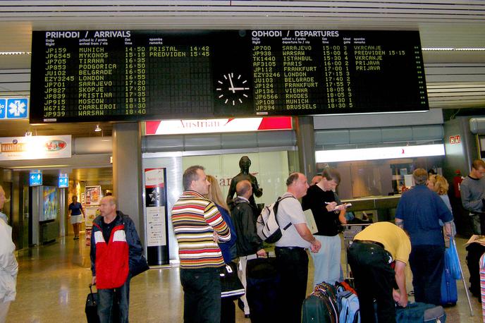 Letališče Jožeta Pučnika Brnik. | Je Brnik, ki v prihodnjih letih načrtuje povečanje potniškega terminala, v hudi regijski konkurenci lahko kandidat za medcelinske polete?  | Foto STA