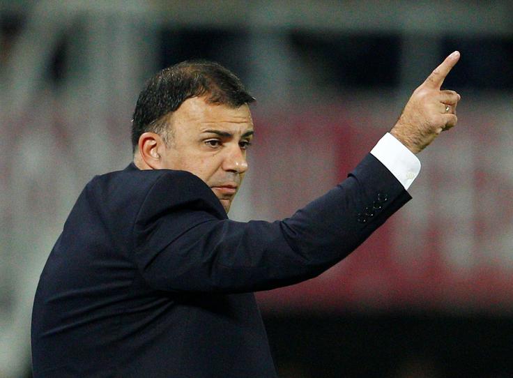Slovenija Severna Makedonija Igor Angelovski je pretental slovenskega selektorja. | Foto: Reuters