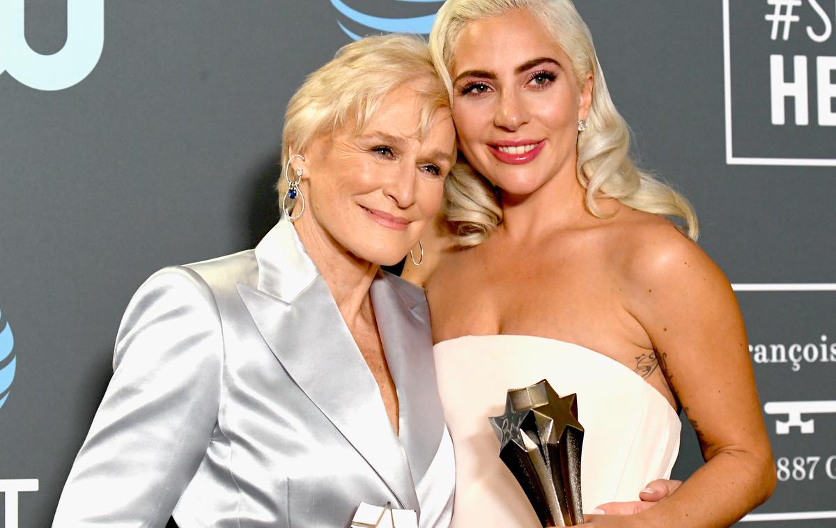 Glenn Close, Lady Gaga | Dvojno slavje: filmski kritiki so nagrado za najboljšo igralko podelili dvema - Glenn Close in Lady Gaga. | Foto Getty Images