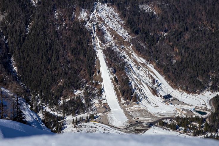 Pogled s Ciprnika na planiške skakalnice. | Foto: Matej Podgoršek