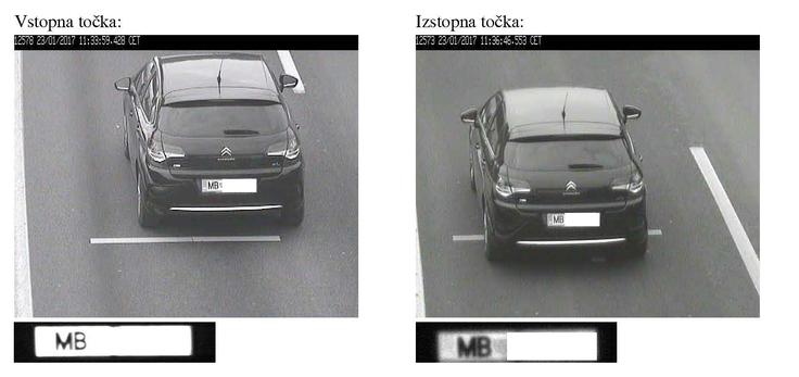Merjenje hitrosti bo potekalo s pomočjo štirih kamer. Kamera na začetni točki bo fotografirala vozilo, zajela oziroma prepoznala registrsko tablico in zabeležila čas. Ko se bo vozilo pripeljalo mimo končne točke, ga bo kamera tam znova zaznala in zabeležila čas. Fotografijo bo sistem v nadzorni center poslal le ob prekoračitvi omejitve hitrosti.  | Foto: policija
