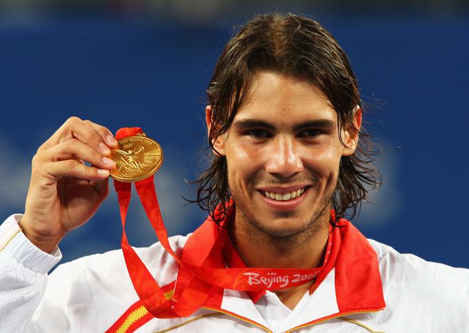 Rafael Nadal je leta 2008 v pekingu osvojil zlato kolajno, na odprtju letošnjih iger v Riu si želi nositi špansko zastavo.  | Foto: 