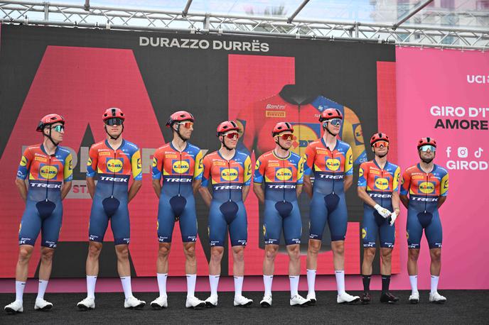 Mads Pedersen Lidl-Trek | Pred štartom prve etape na dirki po Italiji je padla stava med Pedersenom in Mosco. | Foto Guliverimage