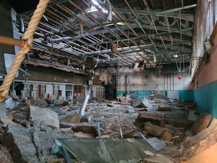 Osnovna šola Dušana Muniha Most na Soči, požar, gasilci | Foto: STA