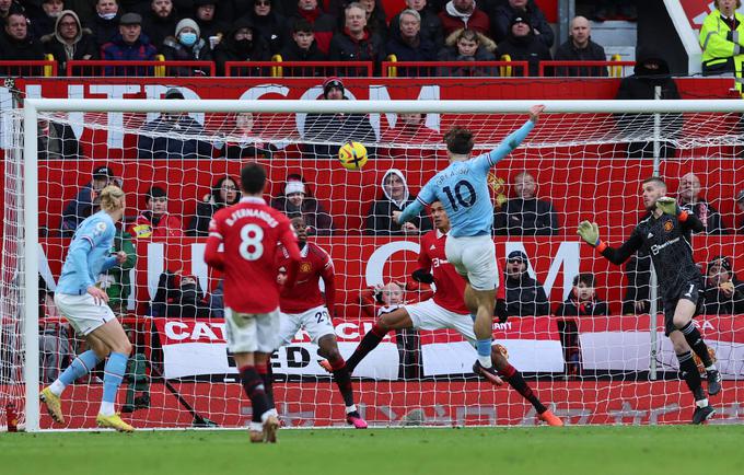 Jack Grealish je zadel za vodstvo Manchester Cityja, a to na koncu ni bilo dovolj za uspeh sinjemodrih. | Foto: Reuters