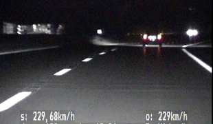 Ljubljana: voznik začetnik vozil s hitrostjo 229 km/h